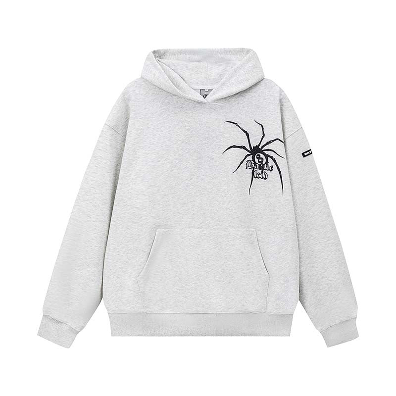 Spider Print Pullover Hoodie For Men