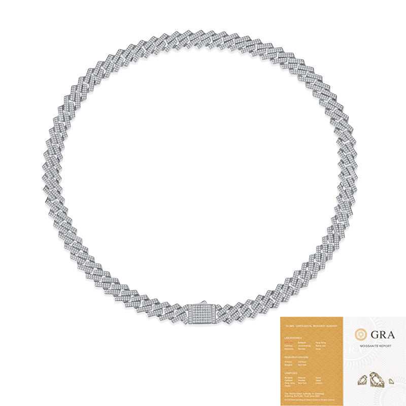 S925 Silver Challenge Luxury Jewelry Unisex Necklace With Top-Quality Moissanite