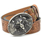 Personality Student Trendy Printing Engraving Smooth Buckle Knife Embossing Belt