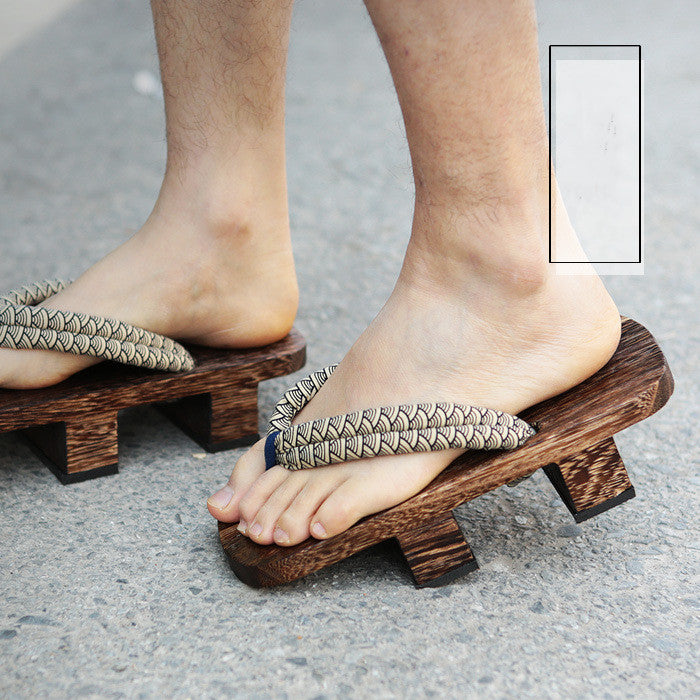 Clogs Men's Men's Cos Tong-burning Two-tooth Clogs Slippers