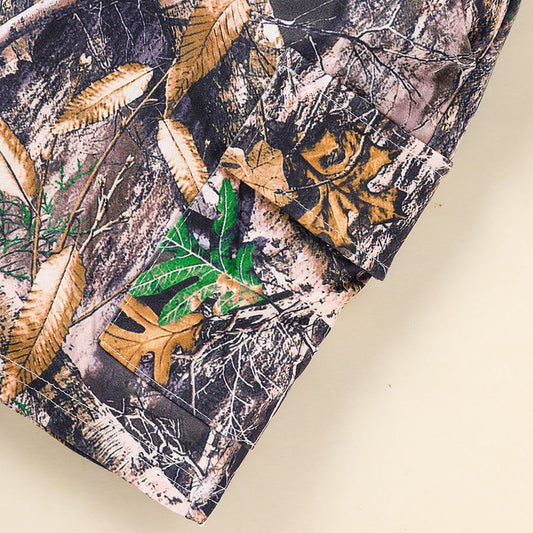 Toddler Baby Boy Outfits Little Boys Short Sleeve Camouflage Print Hoodie Sweatshirt Shirts & Short Pants With Pocket