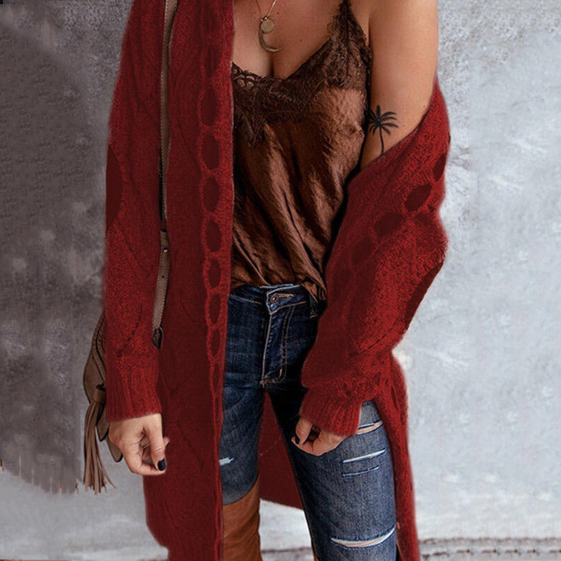 Color Block Sweater Long Sleeve Cardigan Sweater