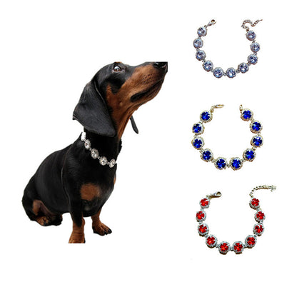 Rhinestone Rhinestone Dog Necklace Jewelry