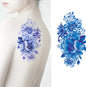 Flower tattoo sticker color sketch tattoo sticker flower peony rose plum tattoo sticker