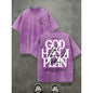 Vintage Washed Double-sided Printed T-shirt
