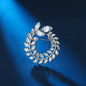 European And American Temperament Round Willow Brooch