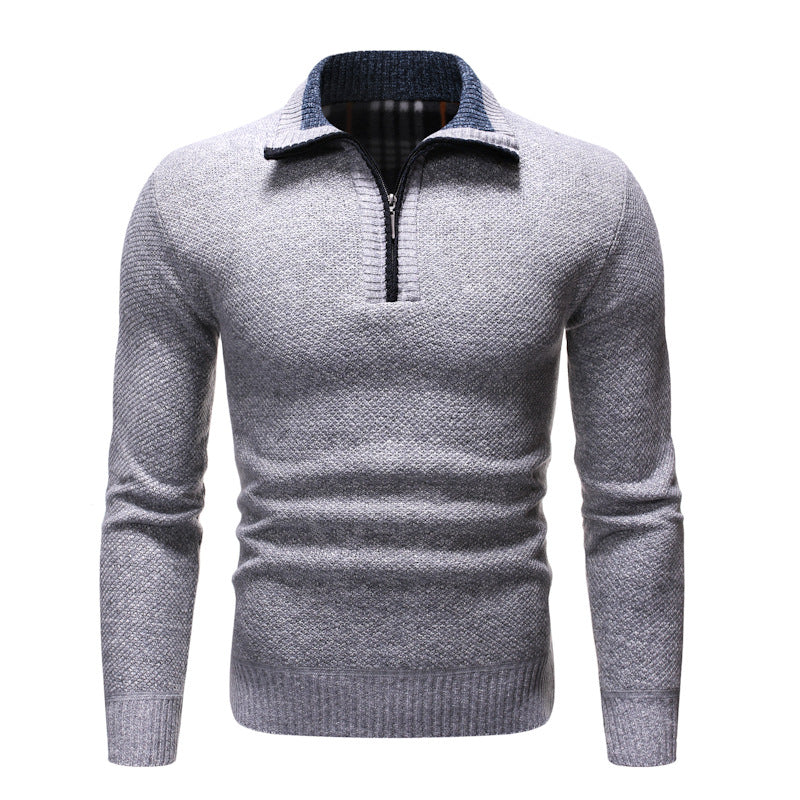 Men's lapel sweater