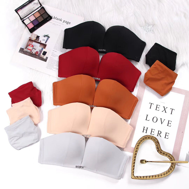 One-piece strapless bra