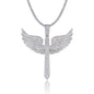 Angel Wings - A Fashionable And Trendy Necklace Pendant Set With Top-quality Moissanite S925 In Silver And Platinum-plated. It Can Be Tested With A Diamond Pen