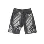 Retro Patchwork Paisley Denim Shorts Men