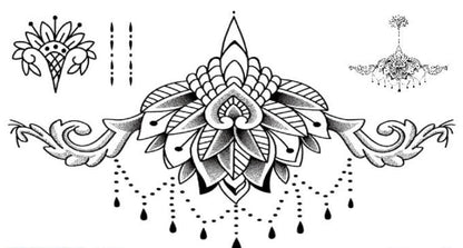 Supply new color tattoo stickers waterproof personality fashion chest stickers sternal stickers tattoo stickers tattoo