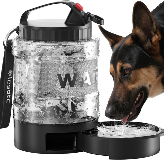 Lassot Portable Pull-out Water Bowl For Dogs, Large Capacity, Perfect For Camping, Hiking, Beach Trips, Road Trips, And Park Walks.