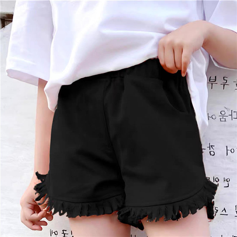Fashionable Summer Denim Color Shorts For Big Kids