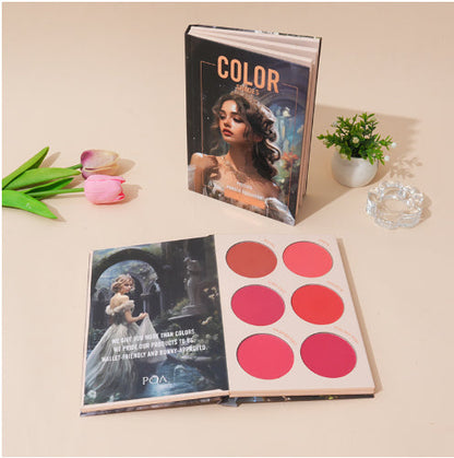 Book Eye Shadow Makeup High Gloss Powder Blusher Suit Lasting