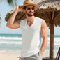 Men's V-neck Design Quick-dry Breathable Vest For Vacation Training