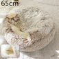 .Pet Bedding 2 In 1 Dog And Cat Bed Pet Winter Bed Round Plush Warm Bed House Soft Long Plush Pets Bed Pet Products