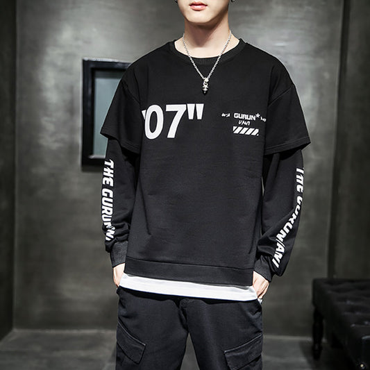 Men's casual fake two sweaters