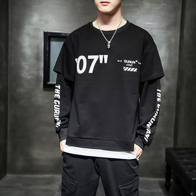 Men's casual fake two sweaters