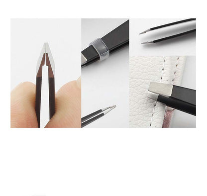 Three-piece eyebrow tweezers set