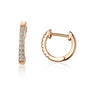 Real gold earrings with zircon single row diamond earrings