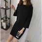 Fashionable simple two-piece skirt knitted sweater women