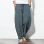 Chinese Cotton Harem Pants Plus Size Men Bloomers Fat Carrot Pants