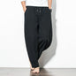 Chinese Cotton Harem Pants Plus Size Men Bloomers Fat Carrot Pants