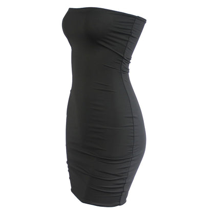 Women Sexy Open Back Fashionable Strapless Party Short Dress
