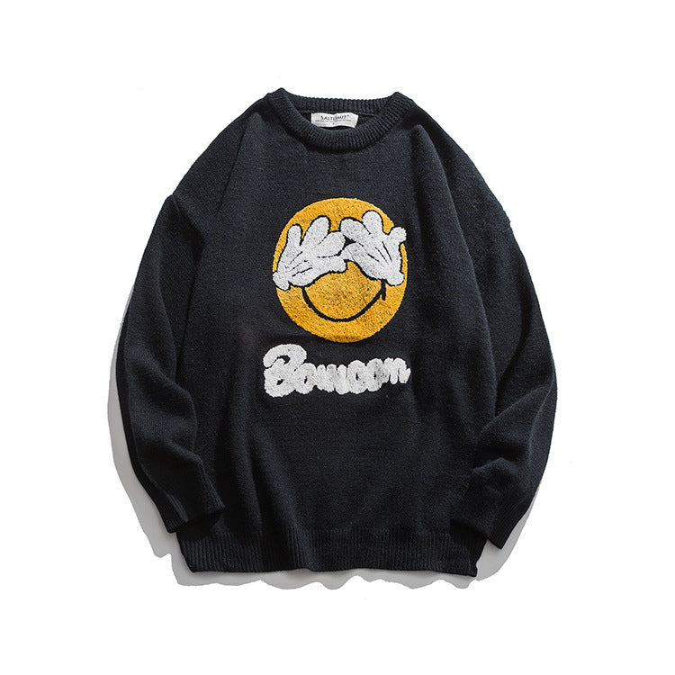 Knitwear Men's Couple Clothes Student Trendy Men's Sweater Loose Casual Pullover
