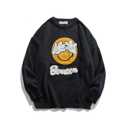 Knitwear Men's Couple Clothes Student Trendy Men's Sweater Loose Casual Pullover