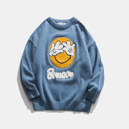Knitwear Men's Couple Clothes Student Trendy Men's Sweater Loose Casual Pullover