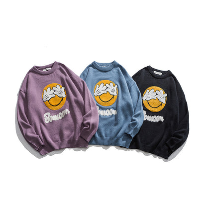 Knitwear Men's Couple Clothes Student Trendy Men's Sweater Loose Casual Pullover
