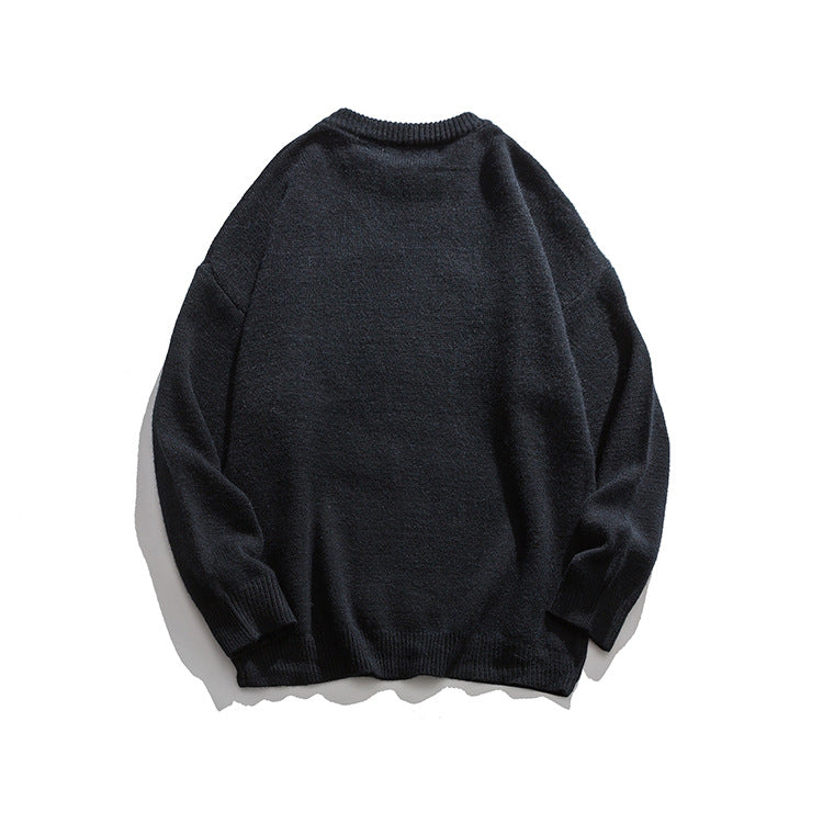 Knitwear Men's Couple Clothes Student Trendy Men's Sweater Loose Casual Pullover