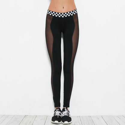 Mesh Leggings Plus Size Women's Yoga Pants
