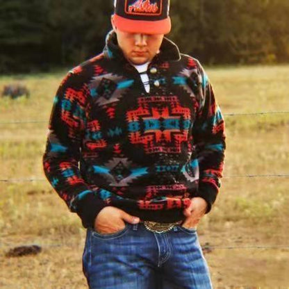 Men's Sweaters European And American Printed Men's Sweaters