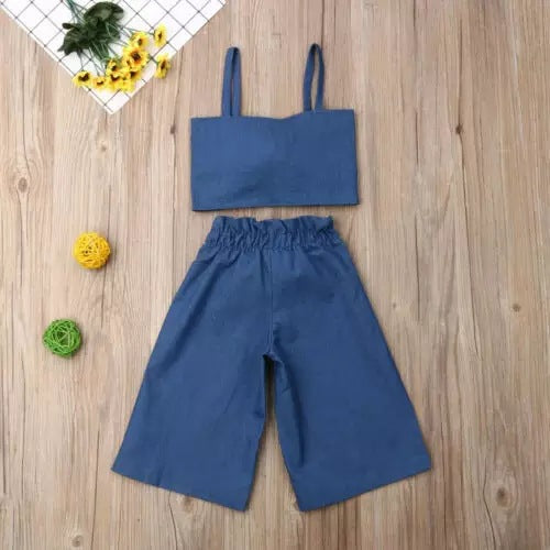 Baby And Toddler Sling Trousers Denim Suit