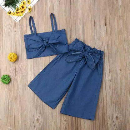 Baby And Toddler Sling Trousers Denim Suit