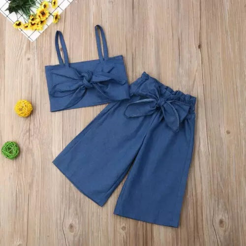 Baby And Toddler Sling Trousers Denim Suit
