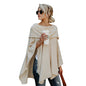 Sexy One Shoulder Loose Large Size Irregular Hem Cape Top Women