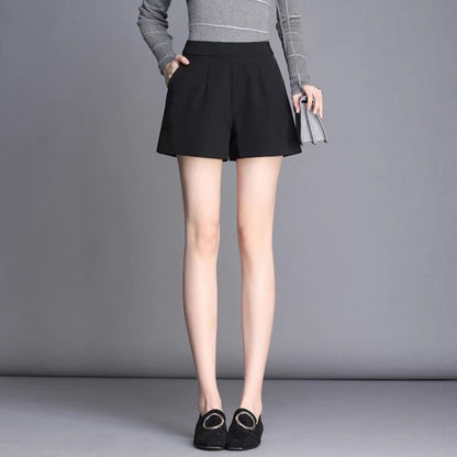 A-line Plus Size Shorts Women Spring and Autumn High Waist Wide Legs