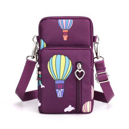 Solid Color Mobile Phone Bag Female Messenger Crossbody Shoulder Bags Women Arm Bag