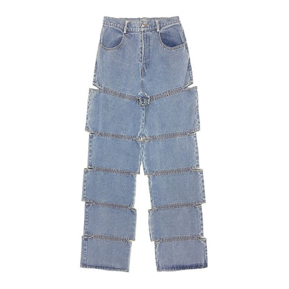 Personality Ripped Jeans Women Fashion Niche Design