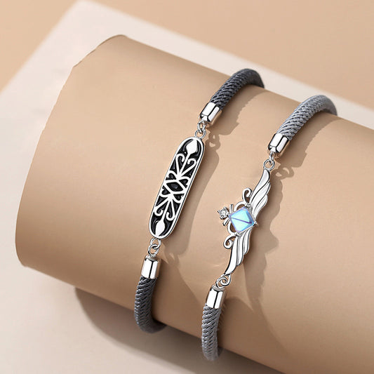 Princess Knight Couple Hand Strap S925 Silver Bracelet