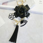 Korean Style PU Leather Tassel Keychain Camellia Bag Pendant