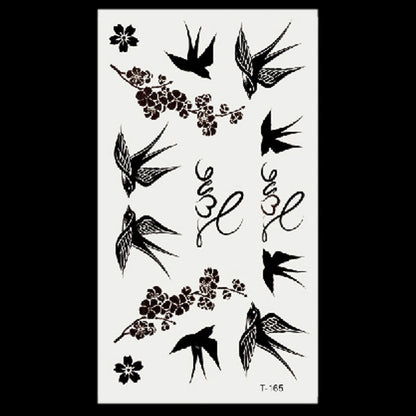 Hot New Spot Small Fresh Tattoo Sticker Disposable Waterproof Ink Color Flower Animal Head Tattoo Sticker