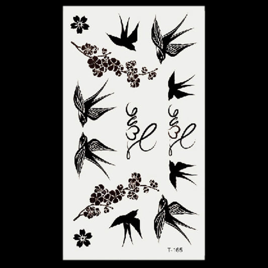 Hot New Spot Small Fresh Tattoo Sticker Disposable Waterproof Ink Color Flower Animal Head Tattoo Sticker