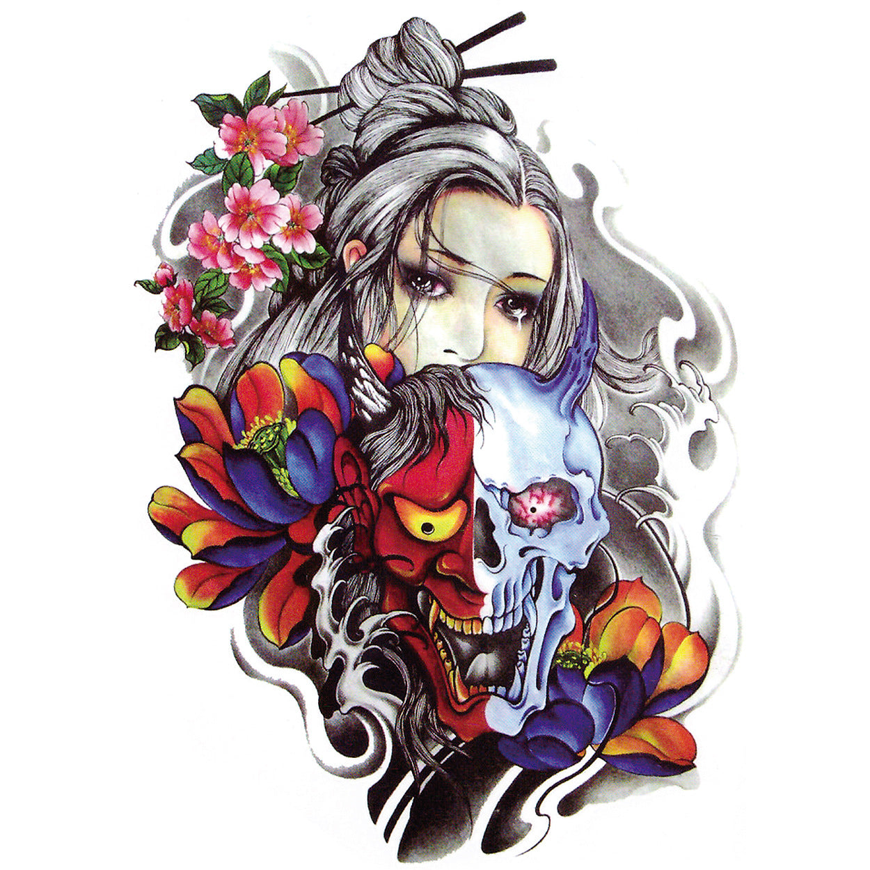Full Back Tattoo Waterproof Big Picture Tattoo Stickers