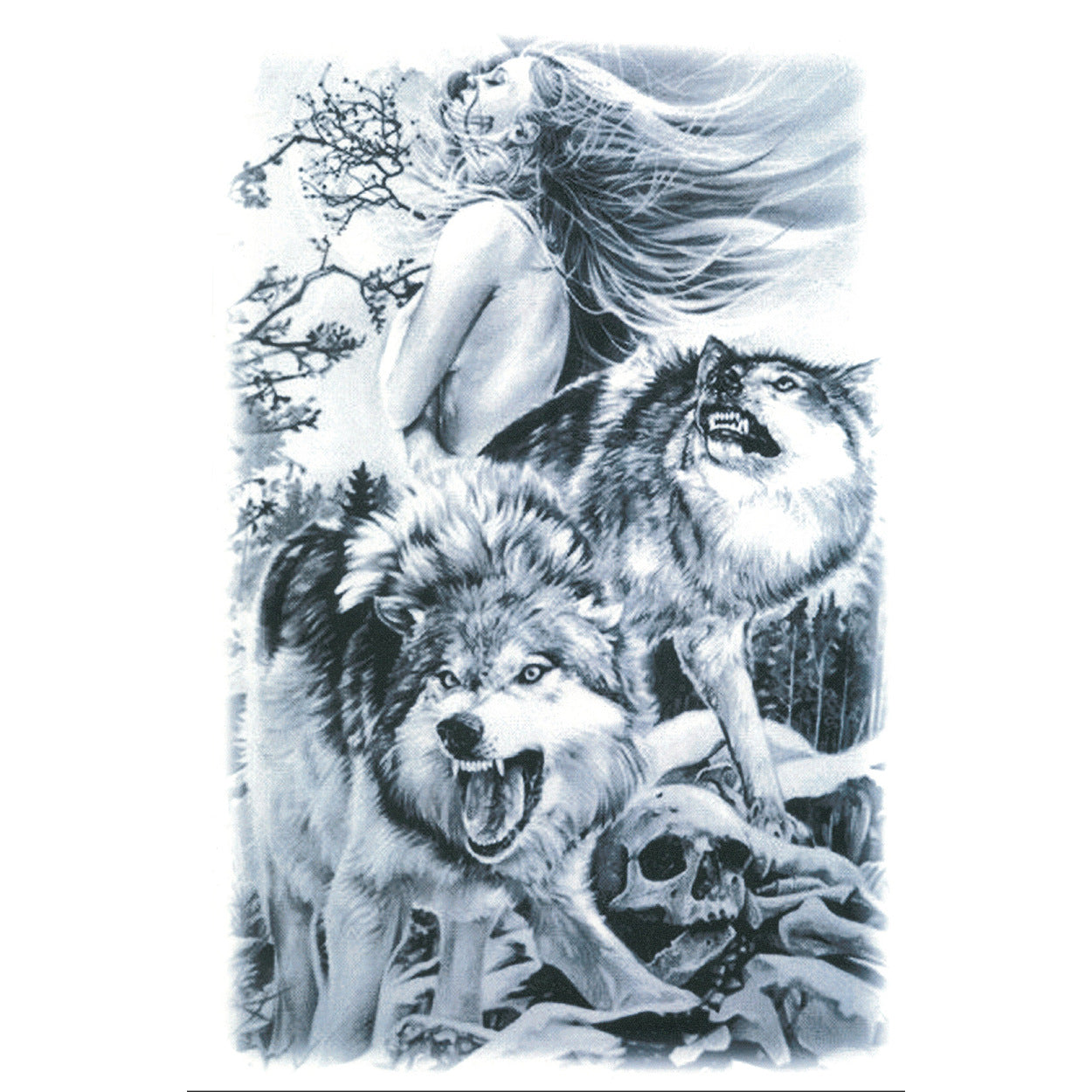 Full Back Tattoo Waterproof Big Picture Tattoo Stickers