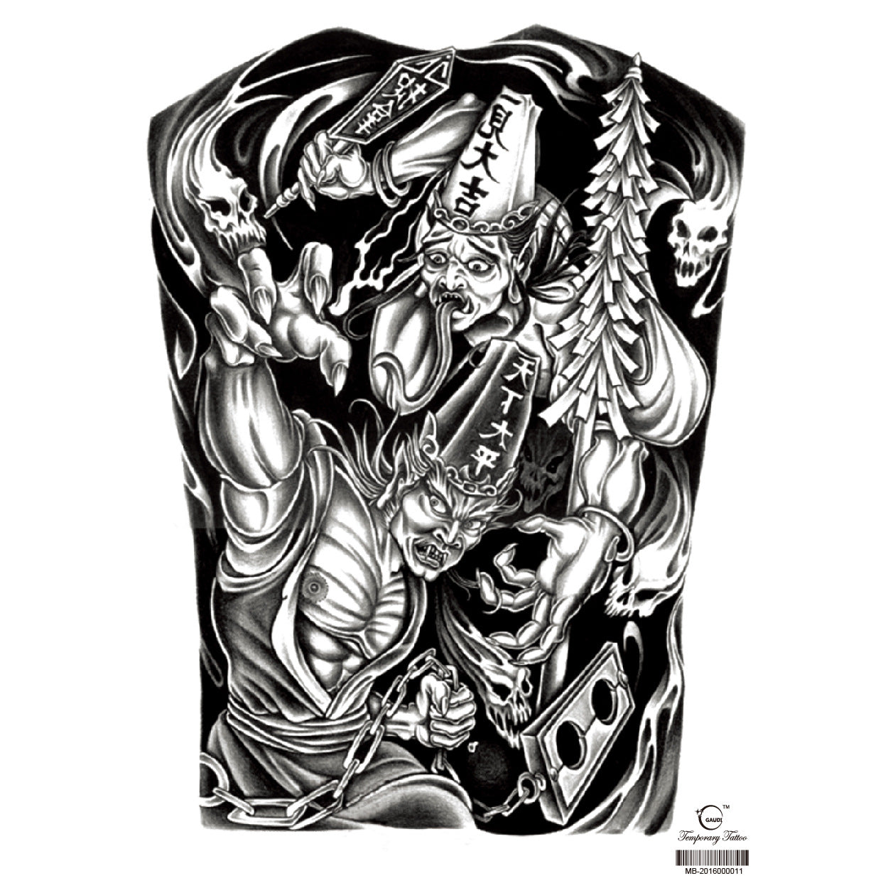 Full Back Tattoo Waterproof Big Picture Tattoo Stickers