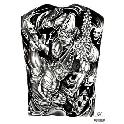 Full Back Tattoo Waterproof Big Picture Tattoo Stickers